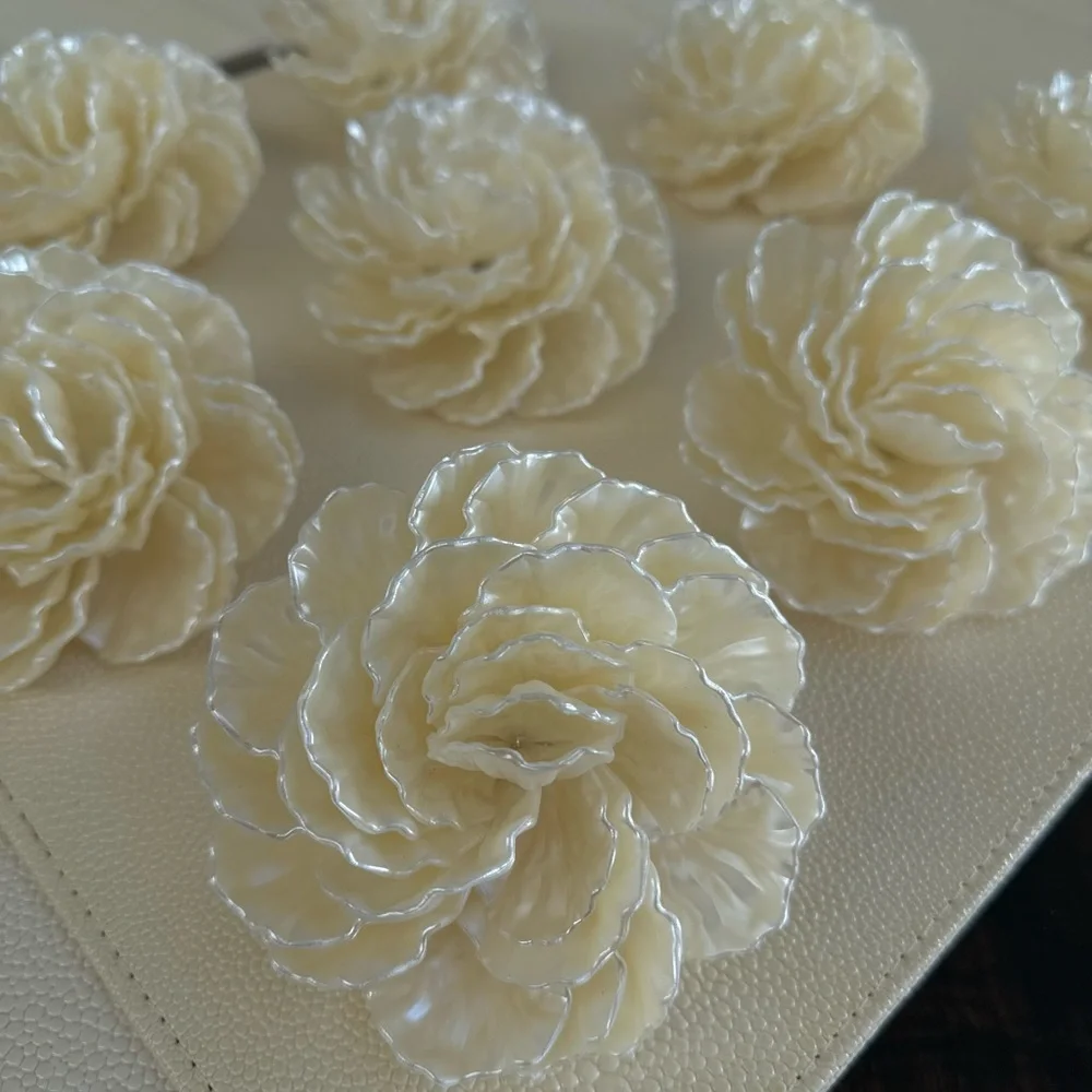 Madrepérola Flower Napkin Rings with placemats (set of 8)
